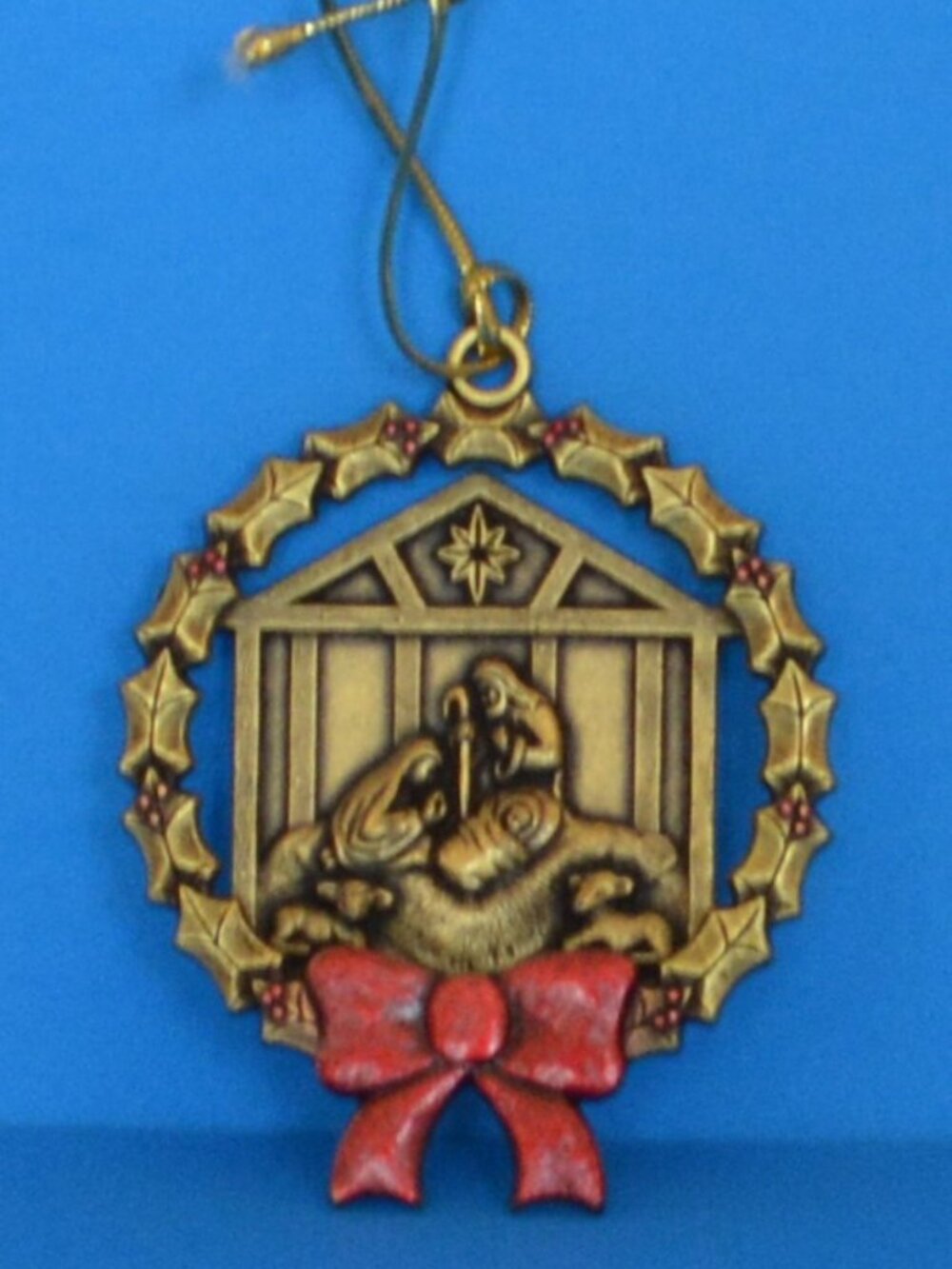 Ornament-Christmas Ornament Gloria Duchin-Nativity Scene 1991, Vintage